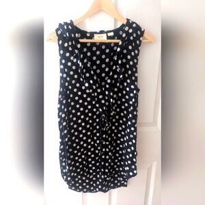 MAEVE Polka Dot Sleeveless Top